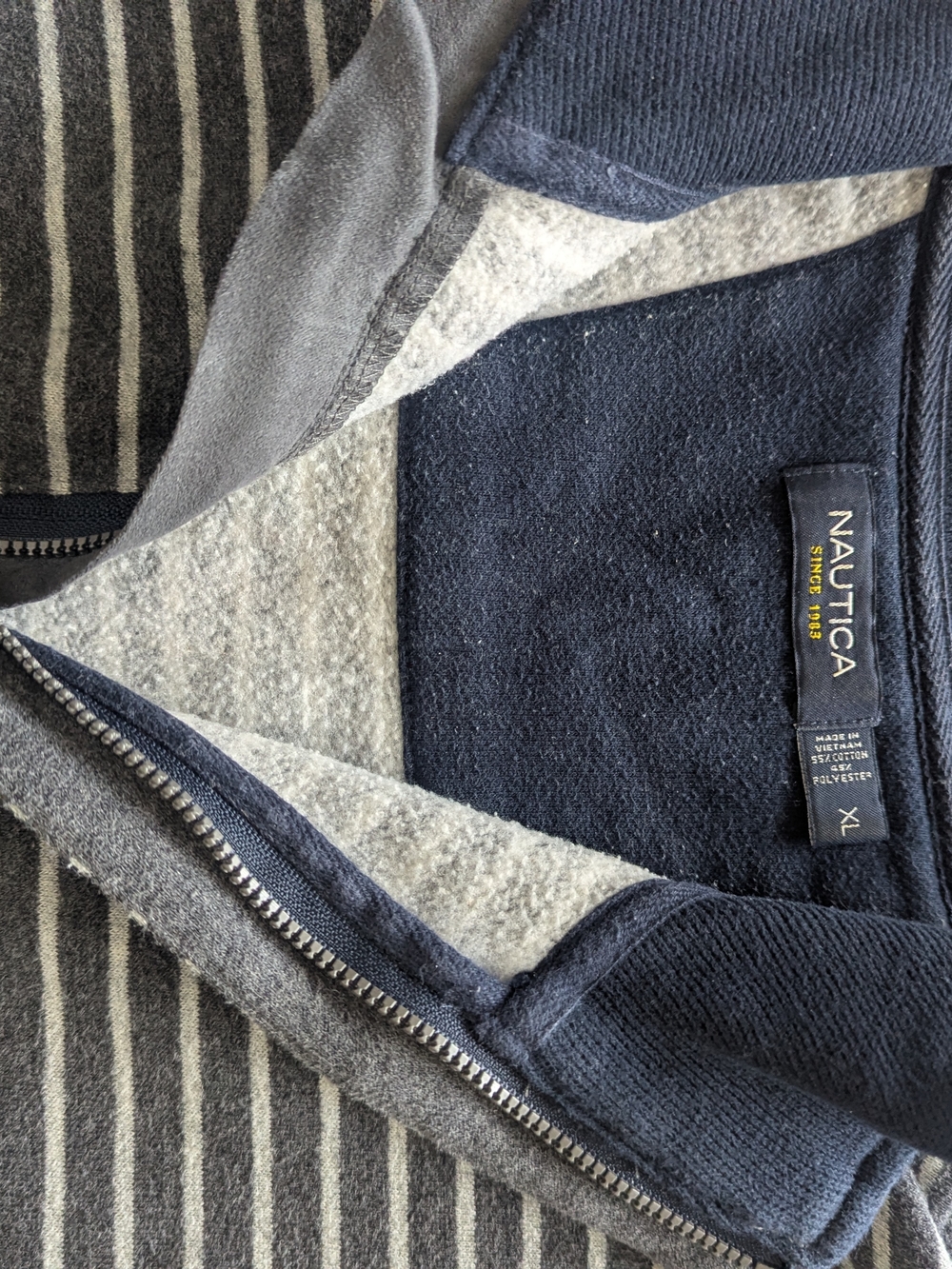 Nautica Men’s Navy Zip-Up Sweater
